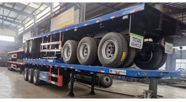 Tri Axle 40 Ft Flatbed Semi Trailer will be sent to Guinea GNBTY