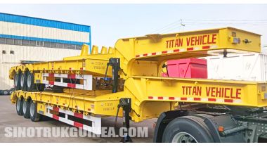 60 Ton 3 Axle Semi Lowbed Trailer will be Exported to Guinea