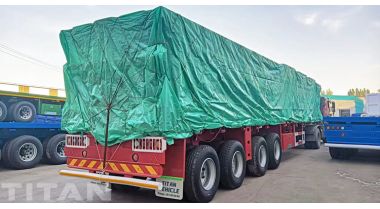 3 Axle 40Ft Flatbed Semi Trailer will Ship to Guinea