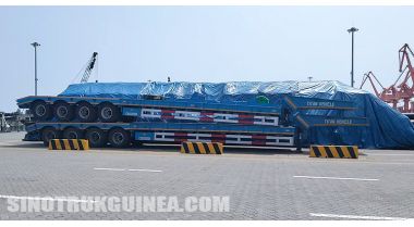 4 Axle 100 ton Lowbed Trailer will be Sent to Guinea