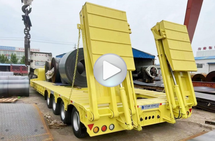 TITAN 150 Ton 4 Line 8 Axles Heavy Duty Lowbed Trailer for Sale in Guinea