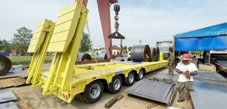 TITAN 150 Ton 4 Line 8 Axles Heavy Duty Lowbed Trailer for Sale in Guinea