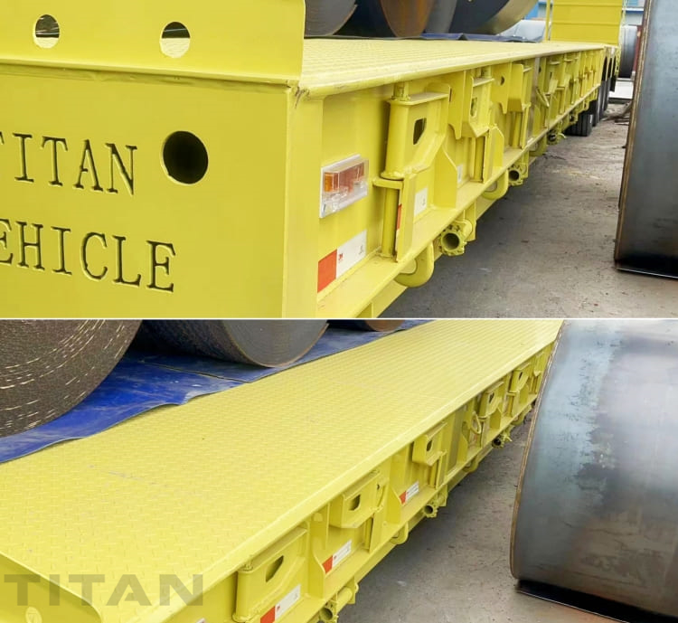TITAN 150 Ton 4 Line 8 Axles Heavy Duty Lowbed Trailer for Sale in Guinea