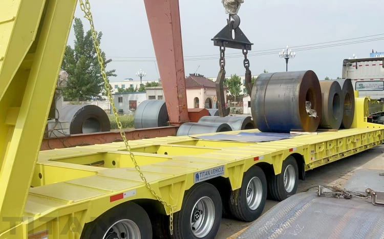 TITAN 150 Ton 4 Line 8 Axles Heavy Duty Lowbed Trailer for Sale in Guinea