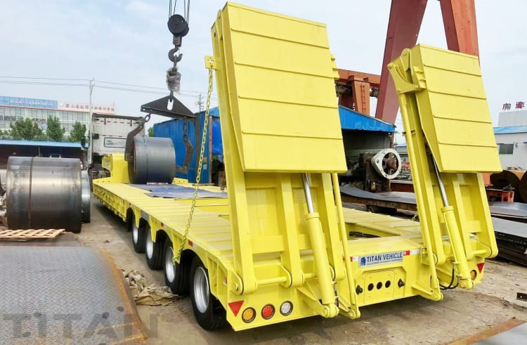 TITAN 150 Ton 4 Line 8 Axles Heavy Duty Lowbed Trailer for Sale in Guinea