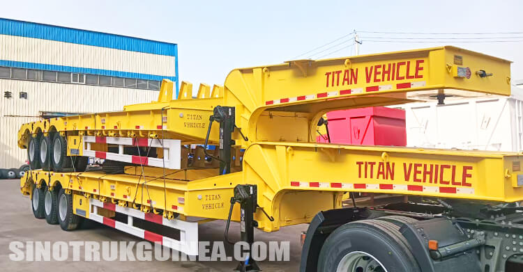 60 Ton 3 Axle Semi Lowbed Trailer for Sale in Guinea