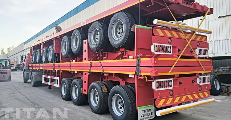 3 Axle 40Ft Flatbed Semi Trailer Price for Sale in Guinea