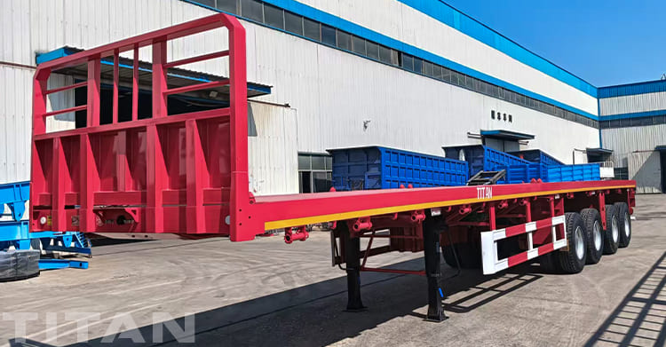 3 Axle 40Ft Flatbed Semi Trailer Price for Sale in Guinea