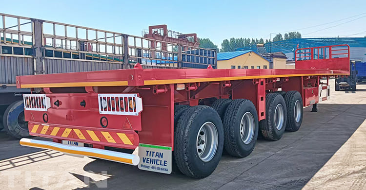 3 Axle 40Ft Flatbed Semi Trailer Price for Sale in Guinea