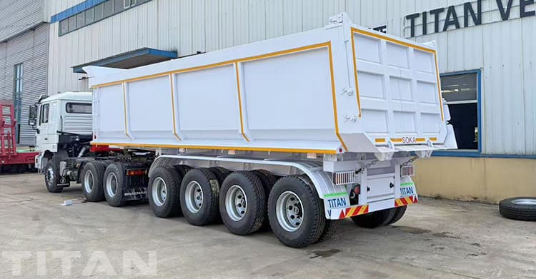 4 Axle Dump Trailer for Semi Truck for Sale in Guinea