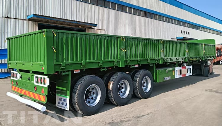 3 Axle Cargo Sidewall Trailer for Sale in Guinea 