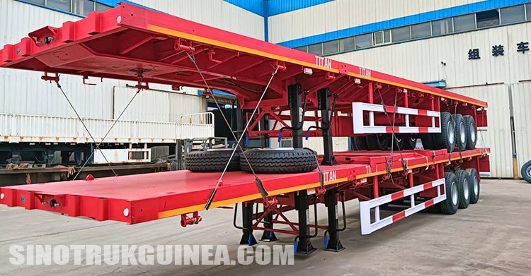 Tri Axle Flatbed Trailer for Sale in Guinea