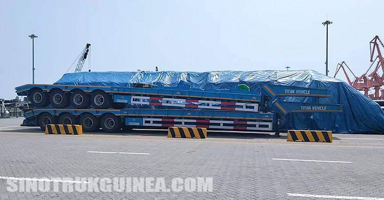 4 Axle 100 ton Lowbed Trailer for Sale in Guinea