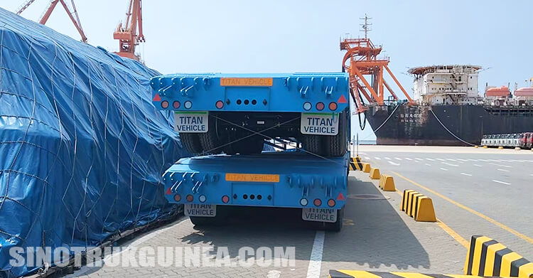 4 Axle 100 ton Lowbed Trailer for Sale in Guinea