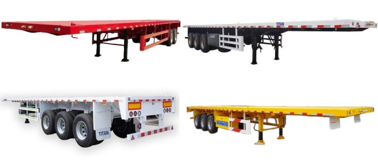 Flatbed Semi Trailers in Guinea | 20/40Ft Container Flatbed Truck Trailers for Sale Near Me in Conakry