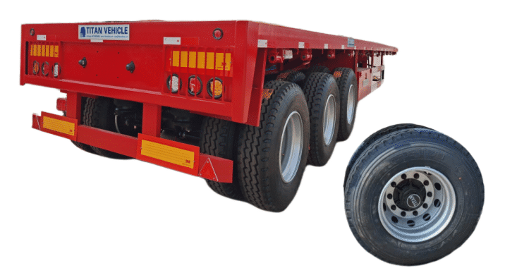 Flatbed Semi Trailer for Sale with 12R22.5 Tire
