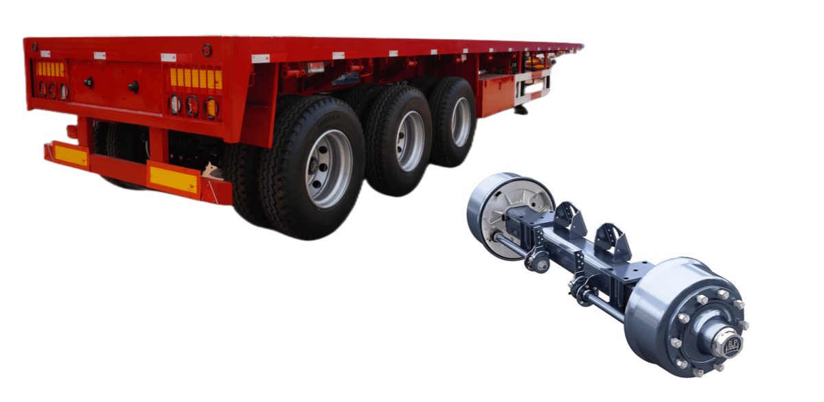 Flatbed Semi Trailers in Guinea | 20/40Ft Container Flatbed Truck Trailers for Sale Near Me in Conakry