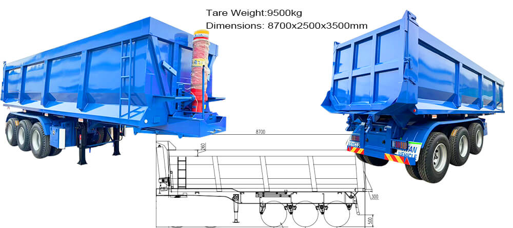 Semi Dump Trailer for Sale in Guinea