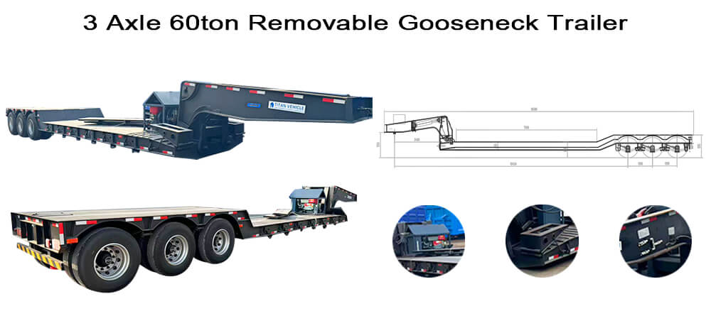 Removable Gooseneck Trailer for Sale Price in Guinea