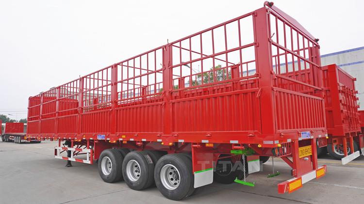 Tri Axle 60 Ton Stake Semi Trailer for Sale in Guinea Kamsar