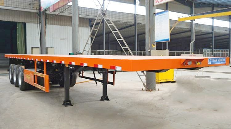 New 12M Tri Axle 48 Foot Flat Top Semi Trailer for Sale in Guinea Conakry
