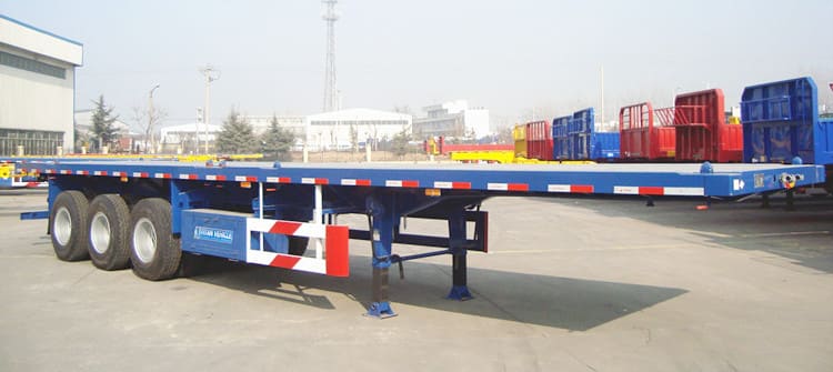 3 Axle 40Ft Container Flatbed Semi Trailer for Sale Price in Guinea Conakry