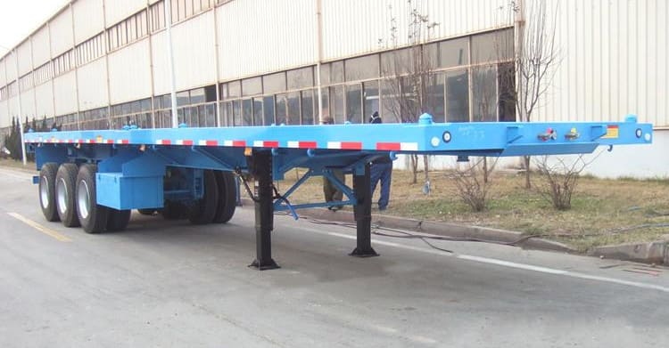 China Tri Axle 40 Foot Flatbed Trailer for Sale in Guinea Conakry Near Me