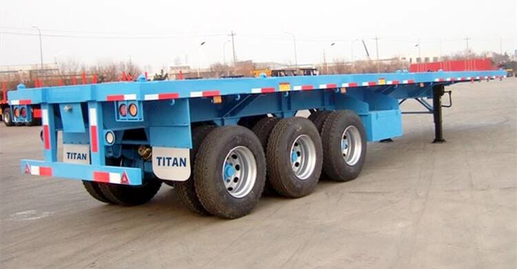 China Tri Axle 40 Foot Flatbed Trailer for Sale in Guinea Conakry Near Me