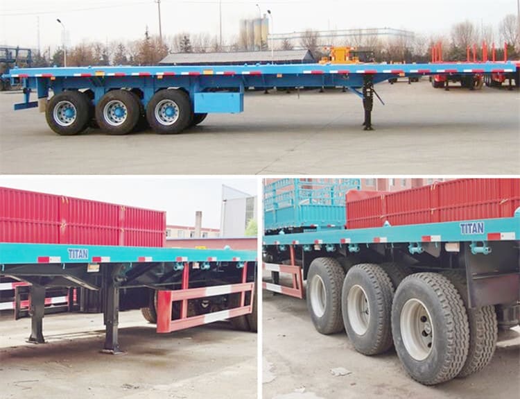 China Tri Axle 40 Foot Flatbed Trailer for Sale in Guinea Conakry Near Me