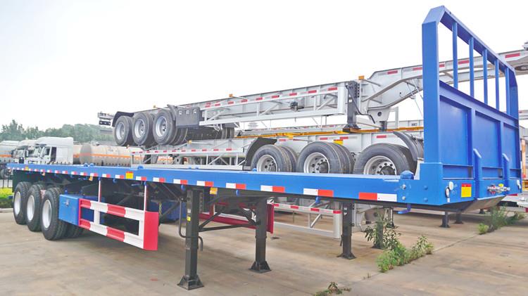Tri  Axle 20 Foot Flat Deck Semi Trailers for Sale in Guinea Kankan