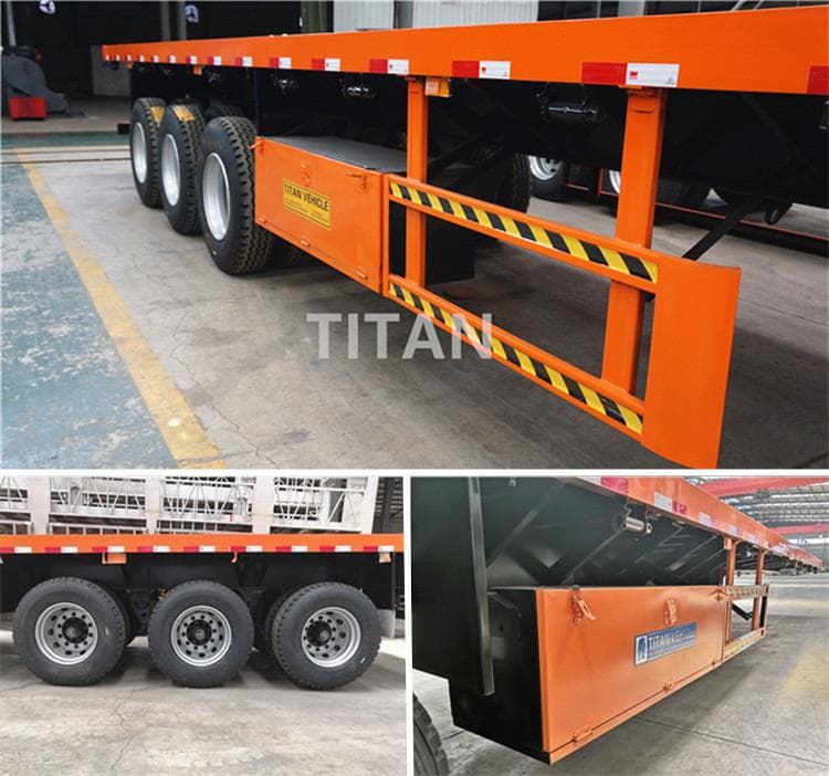 New 12M Tri Axle 48 Foot Flat Top Semi Trailer for Sale in Guinea Conakry