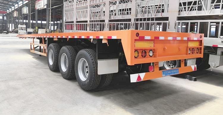 New 12M Tri Axle 48 Foot Flat Top Semi Trailer for Sale in Guinea Conakry