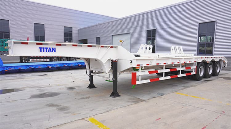 Tri Axle Container Low Bed Loader Trailer for Sale in Guinea 