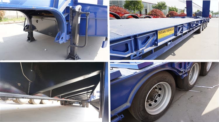 100T Low Flatbed Trailer for Sale in Guinea Kindia