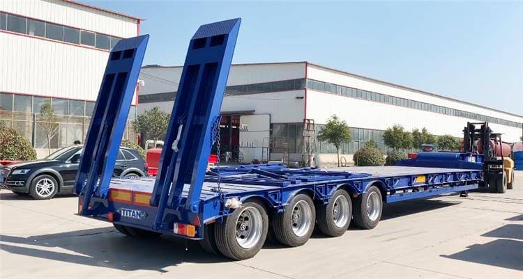 100T Low Flatbed Trailer for Sale in Guinea Kindia