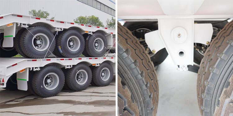 Tri Axle Container Low Bed Loader Trailer for Sale in Guinea 