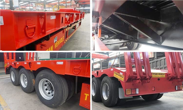 China 50 Ton Excavator Low Loader Trailer for Sale in Guinea Conakry