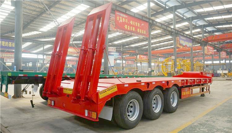 China 50 Ton Excavator Low Loader Trailer for Sale in Guinea Conakry