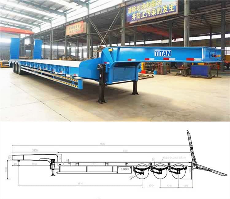 40 Feet Low Bed Trailer Manufacturers in Guinea Labe