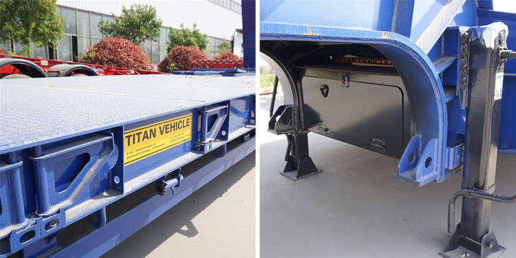 Prices of 100T Lowbed Transport Excavator Trailer for Sale in Guinea Nzerekore