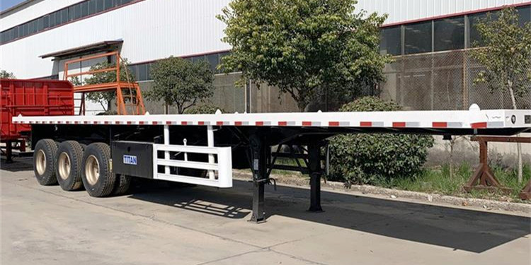 Tri Axle 40 Foot Container Flat Bed Trailer for Sale Price in Guinea Conakry