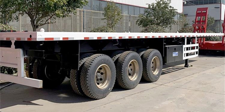 Tri Axle 40 Foot Container Flat Bed Trailer for Sale Price in Guinea Conakry