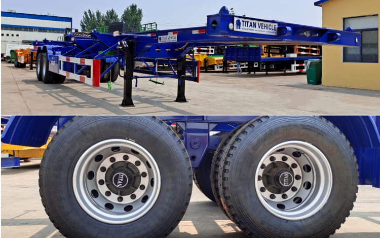 2 Axle 40feet Container Skeletal Semi Trailer for Sale in Guinea Conakry
