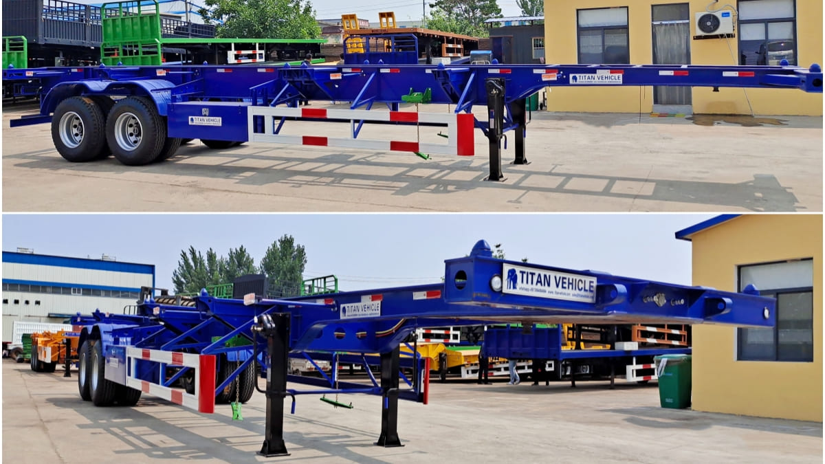 2 Axle 40feet Container Skeletal Semi Trailer for Sale in Guinea Conakry