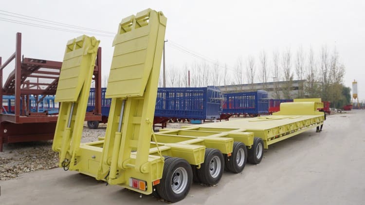 4 Line 8 Axles 150 Ton Low Bed Trailer Truck for Sale in Guinea