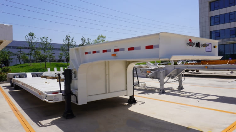 2 Line 4 Axle Used Semi Low Loader Trailer for Sale in Guinea Conakry