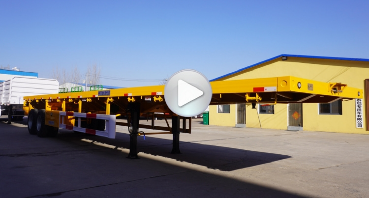 2 Axle 40 Ft Container Flatbed Semi Trailer for Sale in Guinea
