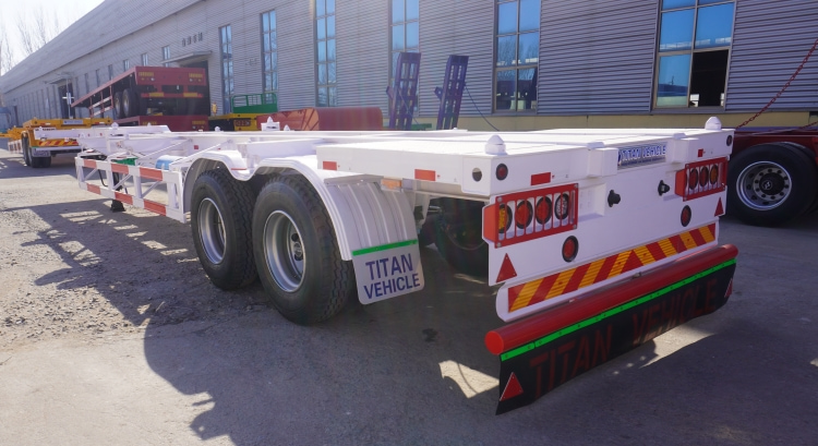 2 Axle 40ft Gooseneck Container Skeleton Semi Trailer for Sale in Guinea