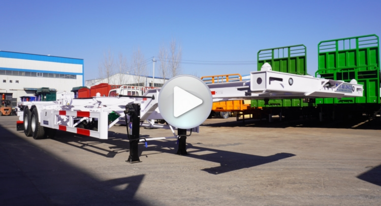2 Axle 40ft Gooseneck Container Skeleton Semi Trailer for Sale in Guinea