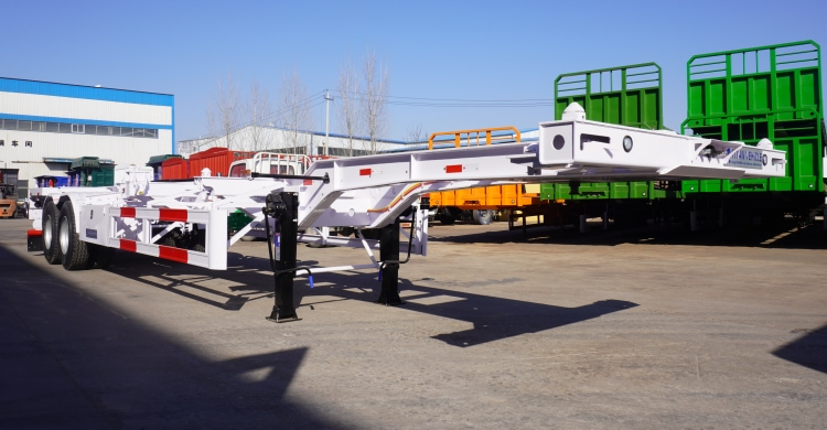 2 Axle 40ft Gooseneck Container Skeleton Semi Trailer for Sale in Guinea